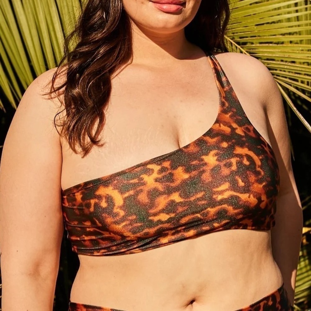 NWT JMP The Label Swimsuit Dallas Top in Tortuga Sz XXL